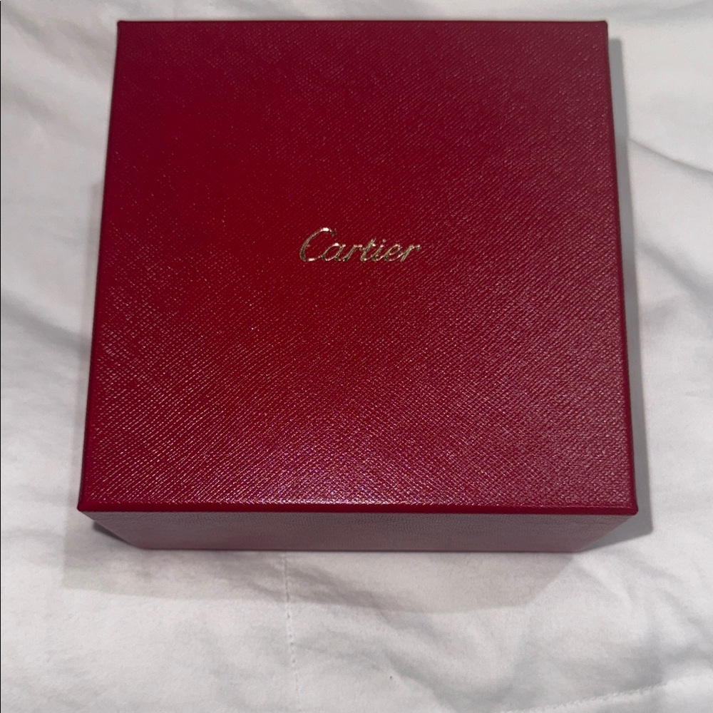 Cartier Burgundy Box with Gold Lettering
